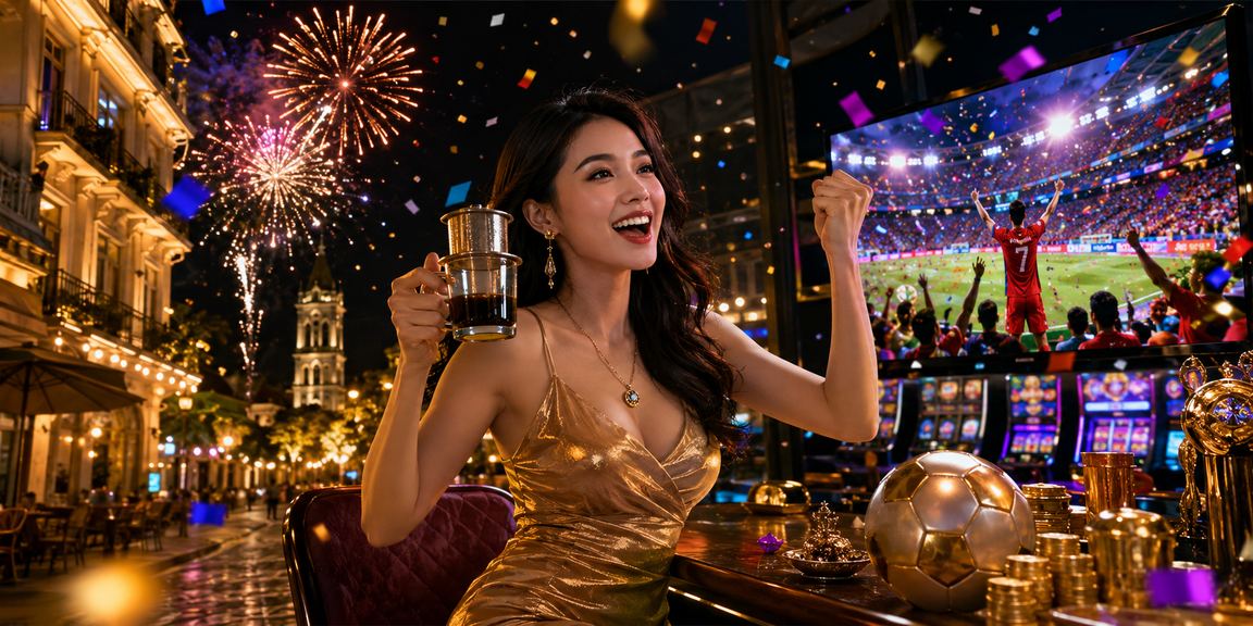 Người chơi tại Hà Nội thưởng thức slot game bên ly cà phê